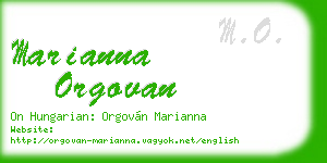 marianna orgovan business card